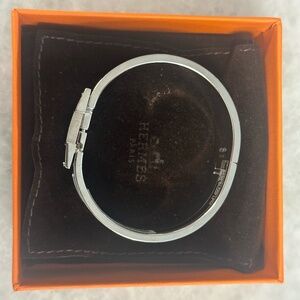 Hermes Clic Clac H bracelet silver/black - never worn